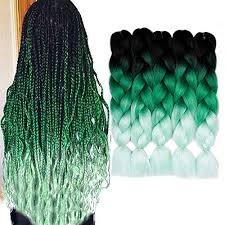 Here you may to know how to color synthetic braiding hair. Aidusa Ombre Colors Braiding Hair Ombre 5pcs Synthetic Braid Hair Extensions 24 Inch Three Tone Ombre Braids For Box Braids Senegal Twist Crochet Braids 100g 47 Black To Green Buy Online In