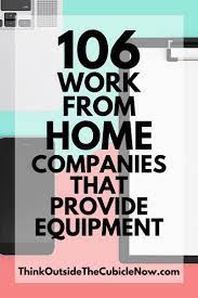 106 Work From Home Companies That Provide Equipment Work From Home Companies Working From Home Typing Jobs From Home