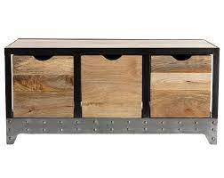 Vertbaudet vous propose une large gamme de meuble de rangement et étagères en bois esthétiques et pratiques pour ranger jouets, livres et vêtements d'enfant. Meuble Rangement Industriel En Manguier Massif Et Metal Atelier Miliboo