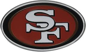 San francisco 49ers logo fonts. Amazon Com Fanmats Nfl San Francisco 49ers Die Cut Color Automobile Emblem Team Color 4 X 3 Sports Fan Automotive Accessories Sports Outdoors