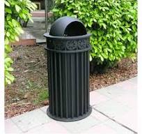 pattumiera da esterno con Dustbins Trash all'aperto può vintage metallo  spazzatura bidone da 10,5 galloni decorazione commerciale decorazioni for  le ...