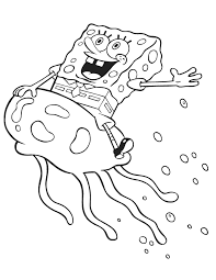 Take one of our spongebob coloring pages to engage your young. Spongebob Jellyfish Colouring Pages Page 2 Coloring Home
