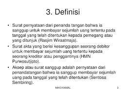Surat sanggup bayar atau biasa juga disebut surat promes atau promes yang dalam bahasa inggris disebut juga promissory note, dalam akuntansi dapat juga disebut nota yang dapat diuangkan adalah suatu kontrak yang berisikian janji secara terinci dari suatu pihak ( pembayar). Aksep Dan Promes Promissory Notes Ppt Download