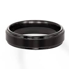 6mm Wedding Band Black Tungsten Carbide Cincin