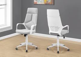 Free shipping on ergonomic office chairs, ergonomical office chair, ergonomic chairs. Sleek White Grey Office Chair W Ergonomic Design Officedesk Com
