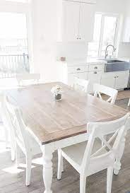 Whitelanedecor Whitelanedecor Dining Room Table Liming Wax Table Top Stainless Steel Farm Sink Wh Cottage Dining Rooms Dining Room Small White Dining Room
