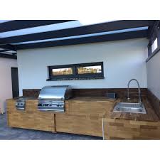 Holz Outdoorkuche Mit Fire Magic Grill Seitenbrenner Und Spule Wood Outdoor Kitchen With Fire Magic Gril Side Burner A Kochen Im Freien Outdoor Fire Magic