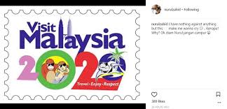 Beliau berkata logo berkenaan akan diumumkan sebaik pemenang bagi pertandingan mencipta logo kempen tahun melawat. Isu Logo Visit Malaysia 2020 Timbul Lagi Kali Ini Anak Vip Bersuara Semasa Mstar