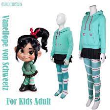 Hoopskirt the hoopskirt was made using five yards of lining fabric. Movie Breaks Internet Wreck It Ralph Vanellope Von Schweetz Cosplay Costume Hoodies Skirt Pantyhose For Kids Adult Movie Tv Costumes Aliexpress