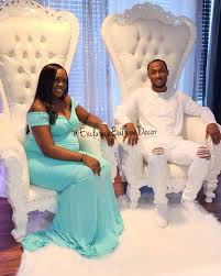 My Beautiful Clients In Our Beautiful White King And Queen Chairs Thank You For Being The Client That We Al Queen Chair Throne Chair Wedding Baby Shower Chair