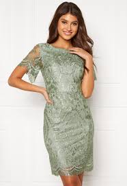 Moments New York Alexandra Beaded Dress Light Green Bubbleroom