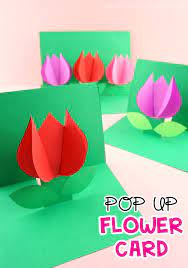 Article by i heart crafty things. How To Make A Pop Up Flower Card Easy Spring Tulip Craft For Kids I Heart Crafty Things