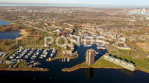 If you're looking for old buidings, just go elsewhere: Aerial View Of Almere City The Netherla Stock Video Pond5