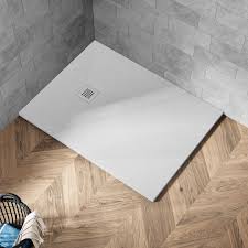 With its rich, intense colour and beautifully smooth surface, black gloss is sure to add a classy touch to any bathroom. Ibiza Rectangle Slate Shower Tray White City Tiles Bathrooms