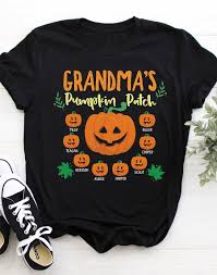 Download Personalized Pumpkin Patch Shirt Grandma Shirt With Grandkids Etsy Grandma Shirts Personalized Halloween Shirt Nana Shirts