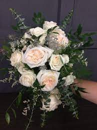 Bridal Bouquet Of White Ohara Garden Roses Vandella Roses White Majolica Spray Roses And Various Bridal Bouquet Wedding Color Schemes Spring Wedding Flowers