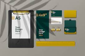 Download Golden Stationery Mockup Avelina Studio PSD Mockup Templates