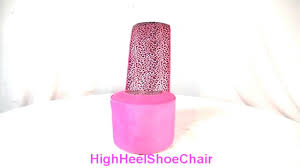 The high heel storage chair has a fun and effective design and makes a fantastic addition to your home decor. Child Size Pink Leopard High Heel Shoe Chair Youtube