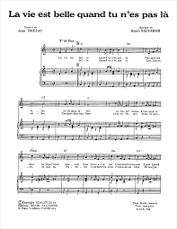 Que la vie est belle ! Henri Salvador La Vie Est Belle Quand Tu N Es Pas Sheet Music Pdf Notes Chords Pop Score Piano Vocal Download Printable Sku 115131