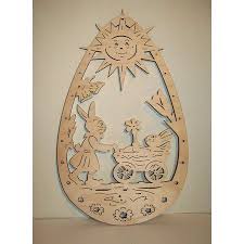 Vorlagen Set Fensterbild Ostern Blumen Herz Und Hasen In 2 Grossen Vorlage Osterhase Fensterbild Ostern Ostern Basteln Holz