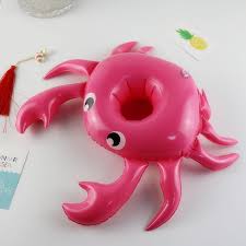 Sisme Yengec Icecek Samandiralar Yeni Kadin Yuzme Oyuncaklar Havuz Samandira Sisme Yengec Bardak Tutucu Havuz Partisi Icecek Yuzer Banyo Floating Drink Holder Inflatable Float Beach Toys