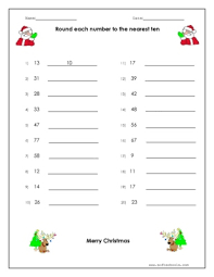 The worksheets on this page are written at the 3rd grade reading level. Remarkablehristmas School Worksheets Photo Inspirationshristmas Round Each Number To The Nearest Ten 1 Free Activities Jaimie Bleck