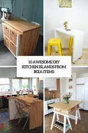 Metal kitchen island ikea hacks desks. 10 Awesome Diy Kitchen Islands From Ikea Items Shelterness