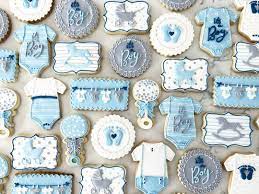Some More Baby Boy Shower Cookies I Made These A Few Weeks Ago But Forgot To Shareon Here Baby Boy Cookies Baby Shower Cookies Bridal Shower Food Brunch