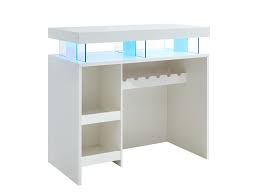 De nouvelles perspectives idéales pour un repas sur le pouce ou le temps d'un moment de convivialité. Meuble De Bar Fabio Mdf Laque Blanc Leds 2 Niches
