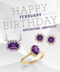 Amethyst Birthstone Jewelry For February Happy Birthday Typography Happy Birthday Fun Colorful Birthday Party
