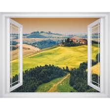 Cheap tapestry, buy quality home & garden directly from china suppliers:90*125cm world famous wall paintings tuscan countryside antique mural jacauard fabric picture tapestry wall hanging enjoy. Wallpapers Mural Window View Of Fields In Tuscany 3 Colours