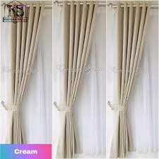 Namun, yang perlu diperhatikan jangan sampai memilih gorden dengan kombinasi lebih dari 3 warna karena akan terkesan ramai. Gorden Polos Warna Cream Gorden Blackout Gorden Jendela Minimalis Hordeng Pintu Original Import Grade A Lazada Indonesia