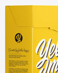 Tea Box Mockup Half Side View In Box Mockups On Yellow Images Object Mockups