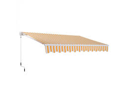 Il peut couvrir jusqu'à 5,94 m en largeur et 3,5 m en profondeur. Store Banne Manuel Toile Retractable 3 X 2 5 M Orange Blanc Vente De Parasol Tonnelle Store Et Voile D Ombrage Conforama