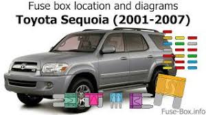 I figured folks might find a use for a official toyota sequoia factory service manual. Fuse Box Location And Diagrams Toyota Sequoia 2001 2007 Youtube