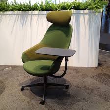 Allermuir Ad Lib Work Chair Tablet Arm Swivel Around The Back For Both Right And Left Handed People Lounge Chair Lounge Ergonomic Desk Chair