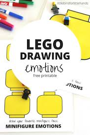 lego minifigure drawing emotions activity for kids