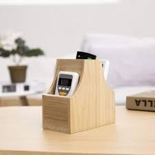 Made a large version for tv/dvd/avr remotes and a small one just for the remote control can be inserted in this holder and chained to the wall or just hung on a pin. Tv Remote Caddy Organizer For Coffee Table 3 Slot Compartments Wood Rustic Desktop Storage Office Desktop Organizer Remote Control Holder Desk Accessories Supplies Electronics Environews Tv