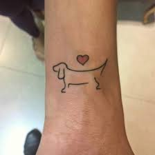 Human relationships come and go, but your relationship with your dog? Dog Silhouette Tattoo Cute Simple Tattoos