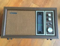 Vintage Mid Century Modern Sony Am Fm Tfm 9450w Tabletop Radio With Lighted Dial Ebay This Is An Affiliate Link Transistor Radio Portable Radio