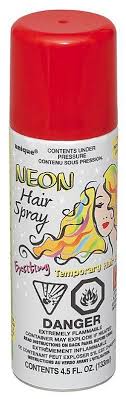 To remove colour brush and wash thoroughly,wash off skin with warm water and soap. Unique Red Neon Hair Spray Shop Styling Products Treatments At H E B