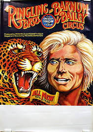 Ringling Brothers Barnum And Bailey Circus Original Vintage Poster Lion And  Tiger