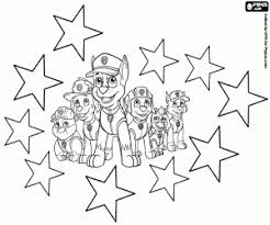 Free A Christmas Card With Six Dogs Of Paw Patrol Among The Stars To Wish A Merry In 2020 Merry Christmas Coloring Pages Paw Patrol Coloring Pages Paw Patrol Coloring