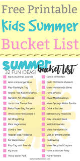 68 fun summer activities for your best season ever. Summer Bucket List For Kids Free Printable Must Have Mom