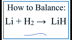 Chemical formulas give you information about the. How To Balance Li H2 Lih Lithium Hydrogen Gas 500 700 C Youtube