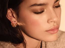 Maria tash diamond baguette threaded stud earring. Gold Ear Jackets In 14k 18k Rose White Yellow Gold