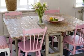 I Want To Paint My Kitchen Table And Chairs This Color Pink The Best Part Is That Bryan Will Love Best Husba Pink Kitchen Colorful Chairs Shabby Chic Kitchen