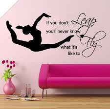 Gymnastics Leap Wall Decal Stickers Dance Room Decor Gymnastics Wall Art Bedroom Murals