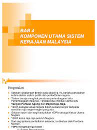 I.mahkamah agung ii.mahkamah tinggi iii.mahkamah sesyen iv.mahkamah rayuan. Bab 4 Komponen Utama Sistem Kerajaan Malaysia