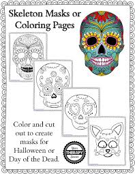 Don't be shy, get in touch. Skeleton Masks And Coloring Pages Freebie Your Therapy Source